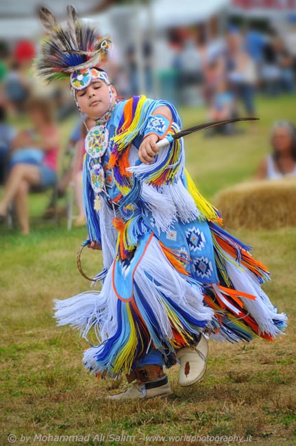 Dancing Native American Boy